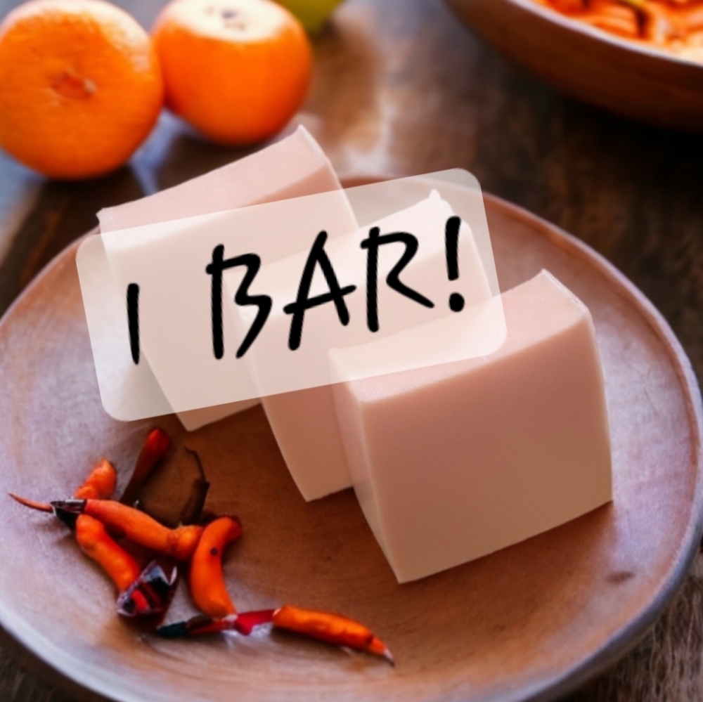 Orchid & Vine Soap  1 BAR! Sweet ORANGE & Chili Pepper Donkey Milk Soap